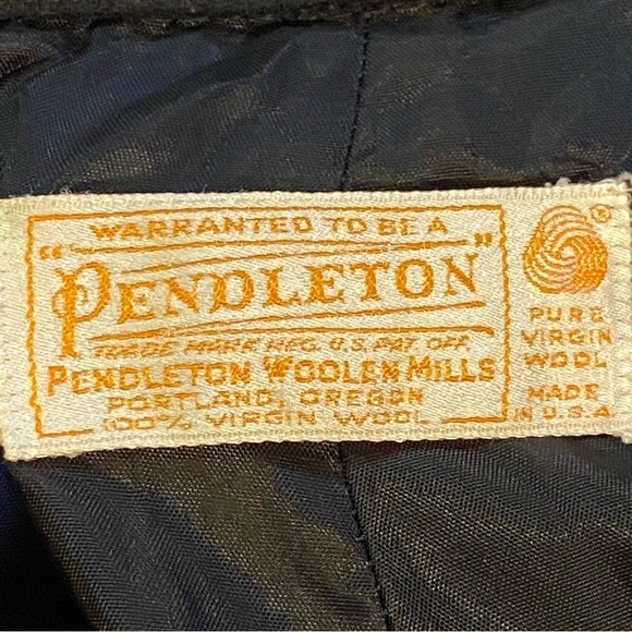 Vintage Pendleton Virgin Wool Trouser Pants High Rise Black Size 10 - Picture 9 of 10